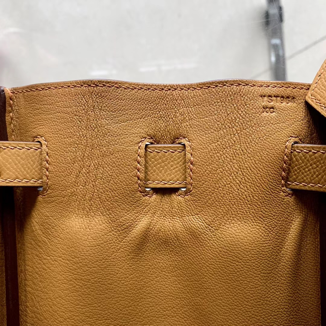 Hermès（爱马仕）Birkin 铂金包 芝麻色 色号2S 金扣 原厂Epsom皮 30cm 全手缝