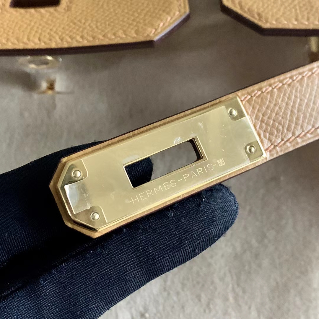 Hermès（爱马仕）Birkin 铂金包 芝麻色 色号2S 金扣 原厂Epsom皮 30cm 全手缝